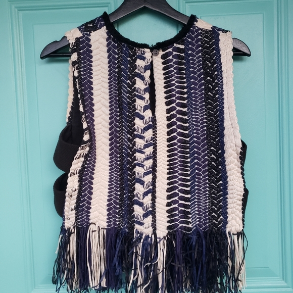 SEA braided natural chevron sleeveless top - Picture 4 of 5